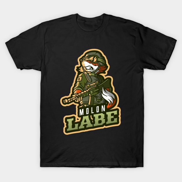 The Military Fox With A Rifle T-Shirt by Mega Tee Store